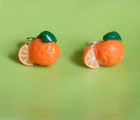 Orange Earring Studs